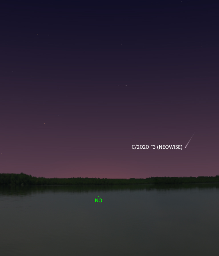 Cómo observar el Cometa C/2020 F3 NEOWISE (ahora visible al ocultarse el Sol)