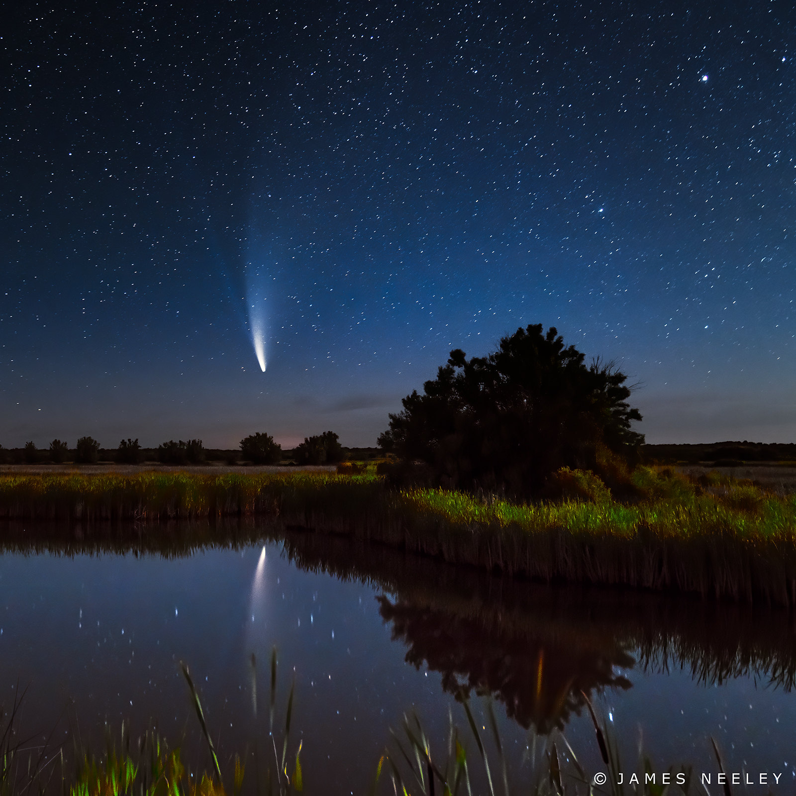 Imagen del Cometa C/2020 F3 (NEOWISE) tomada desde Idaho, Estados Unidos