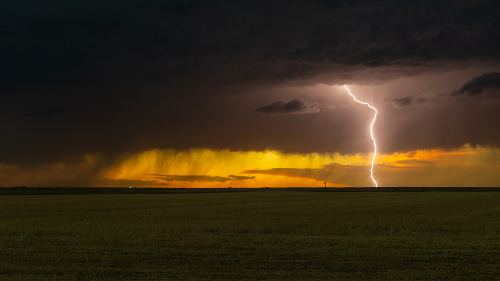 Tormenta eléctrica fotografiada desde Hereford, Colorado