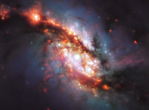El VLT obtiene imágenes de la espectacular doble estructura barrada de la galaxia NGC 1365