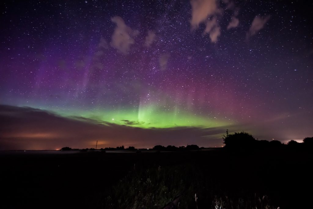 Auroras boreales fotografiadas desde Alberta, Canadá