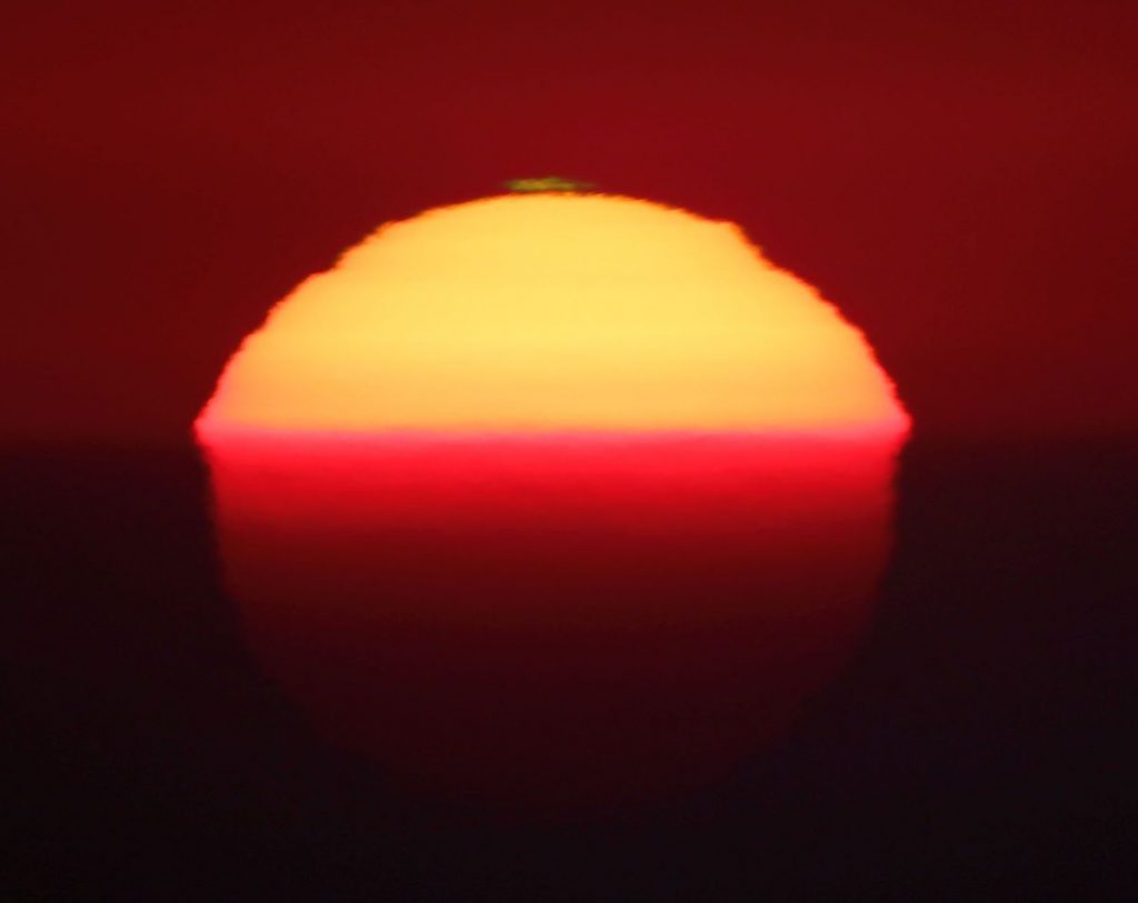 La puesta de Sol fotografiada desde Israel (2-septiembre-2020)