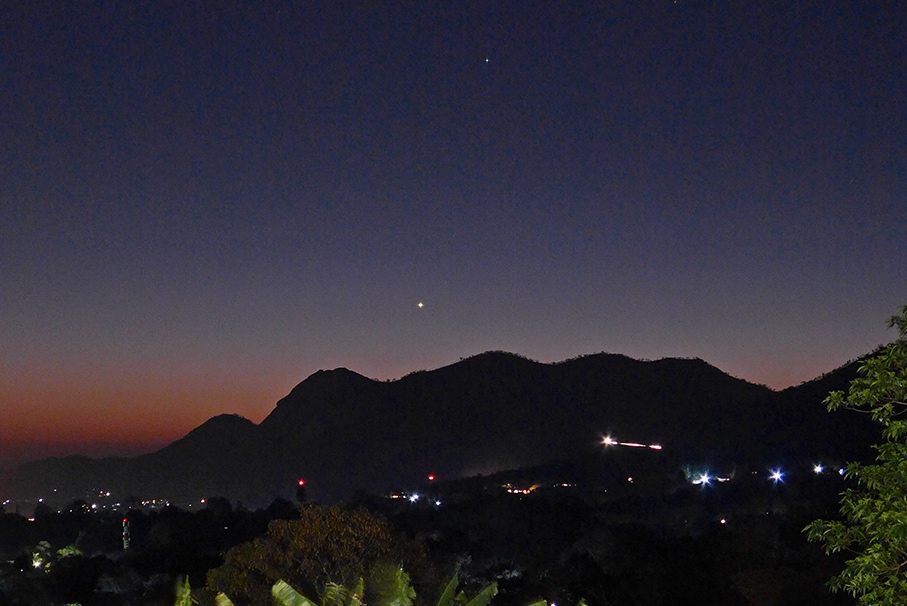 Imagen de Mercurio tomada al anochecer en Zimbabue