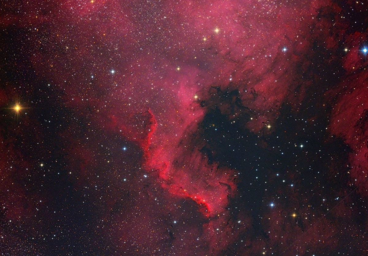Imagen de la Nebulosa Norteamérica tomada el 14 de septiembre de 2020