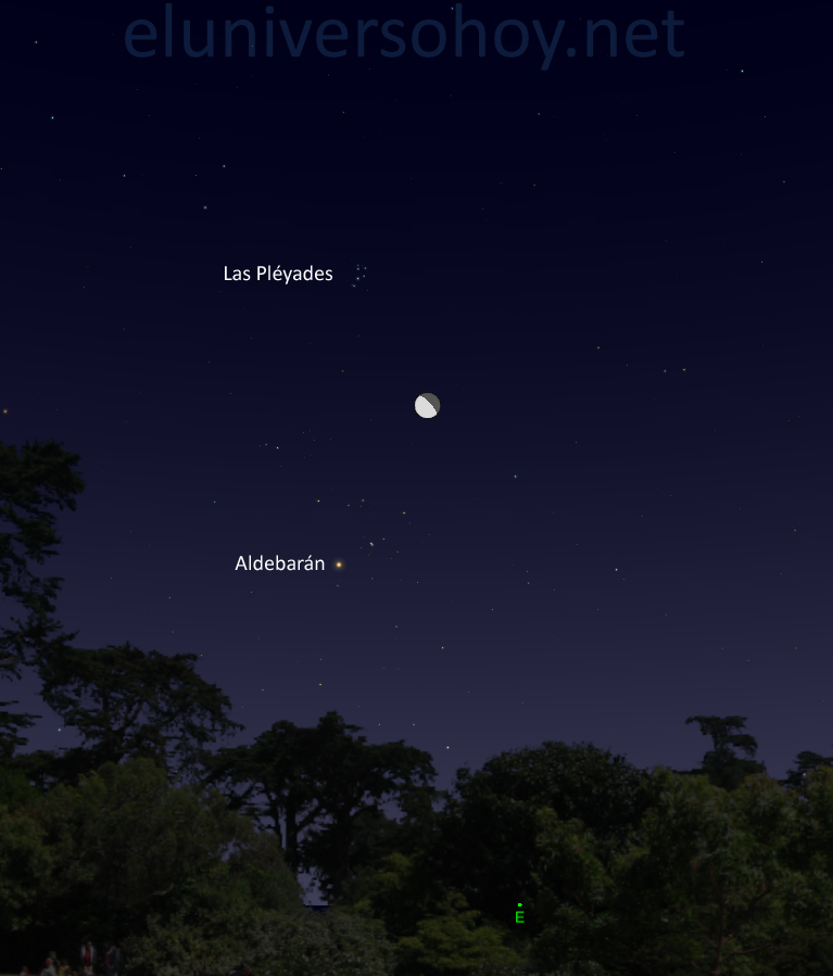 Durante la madrugada del 9 de septiembre se podrá ver la conjunción de la Luna y las Pléyades