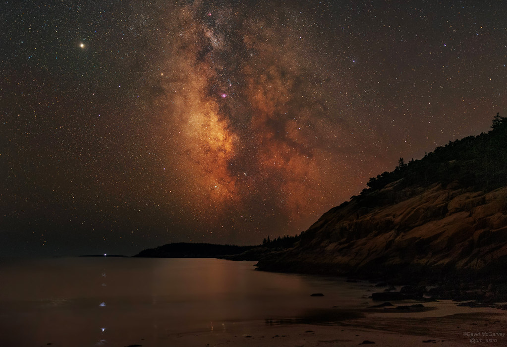 La Vía Láctea fotografiada desde Maine, Estados Unidos