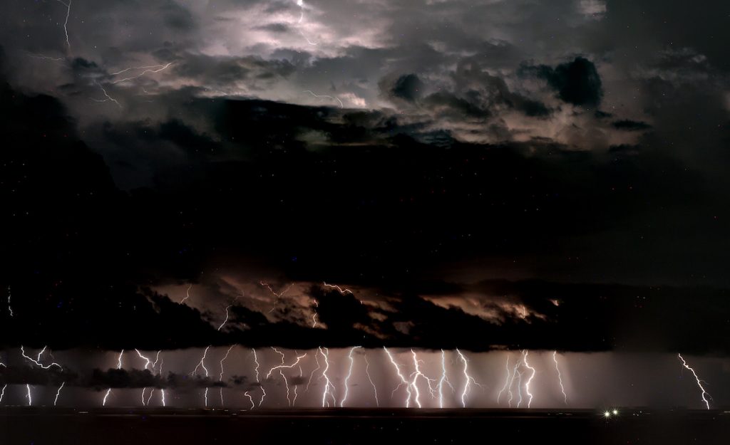 Tormenta eléctrica captada desde Tossa de Mar, Girona