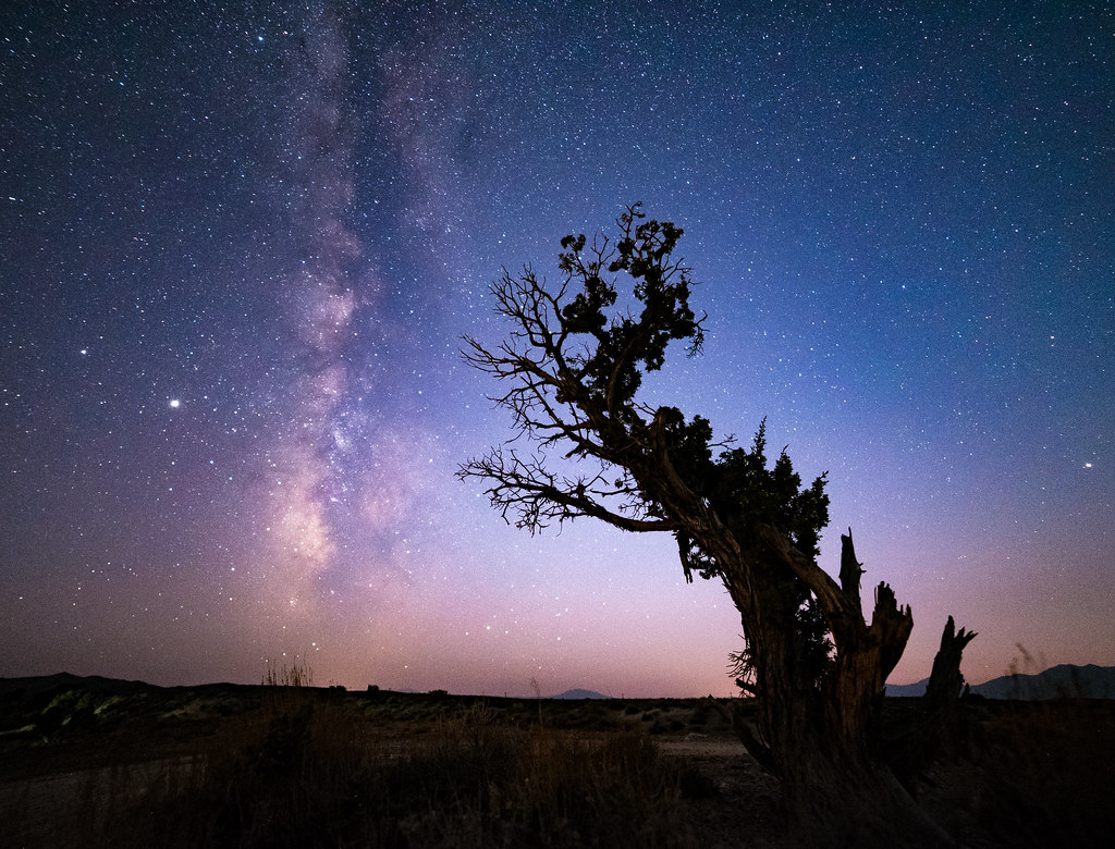 Imagen de la Vía Láctea tomada desde Utah, Estados Unidos