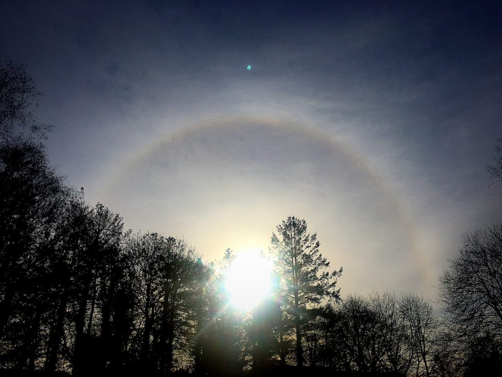 Halo solar captado desde Cork, Irlanda
