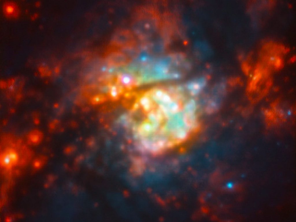 El caos provocado por estrellas recién nacidas en una guardería estelar en la galaxia NGC 5236