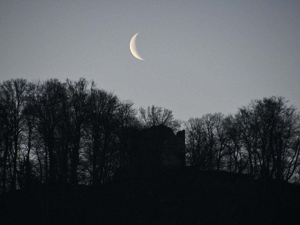 Imagen de la Luna captada al amanecer en Austria