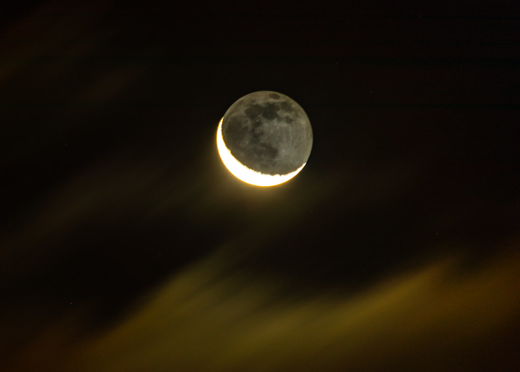 La Luna menguante fotografiada desde East Dorset, Inglaterra