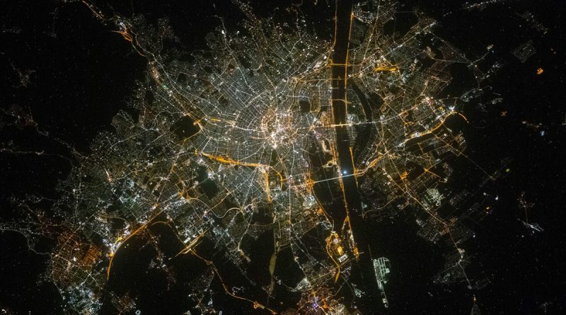 La ciudad de Viena fotografiada desde la Estación Espacial Internacional