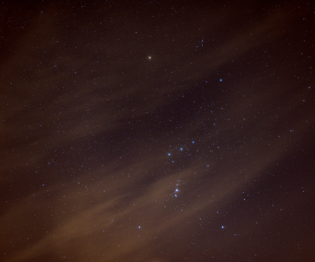 Imagen de la constelación de Orión tomada desde Bélgica