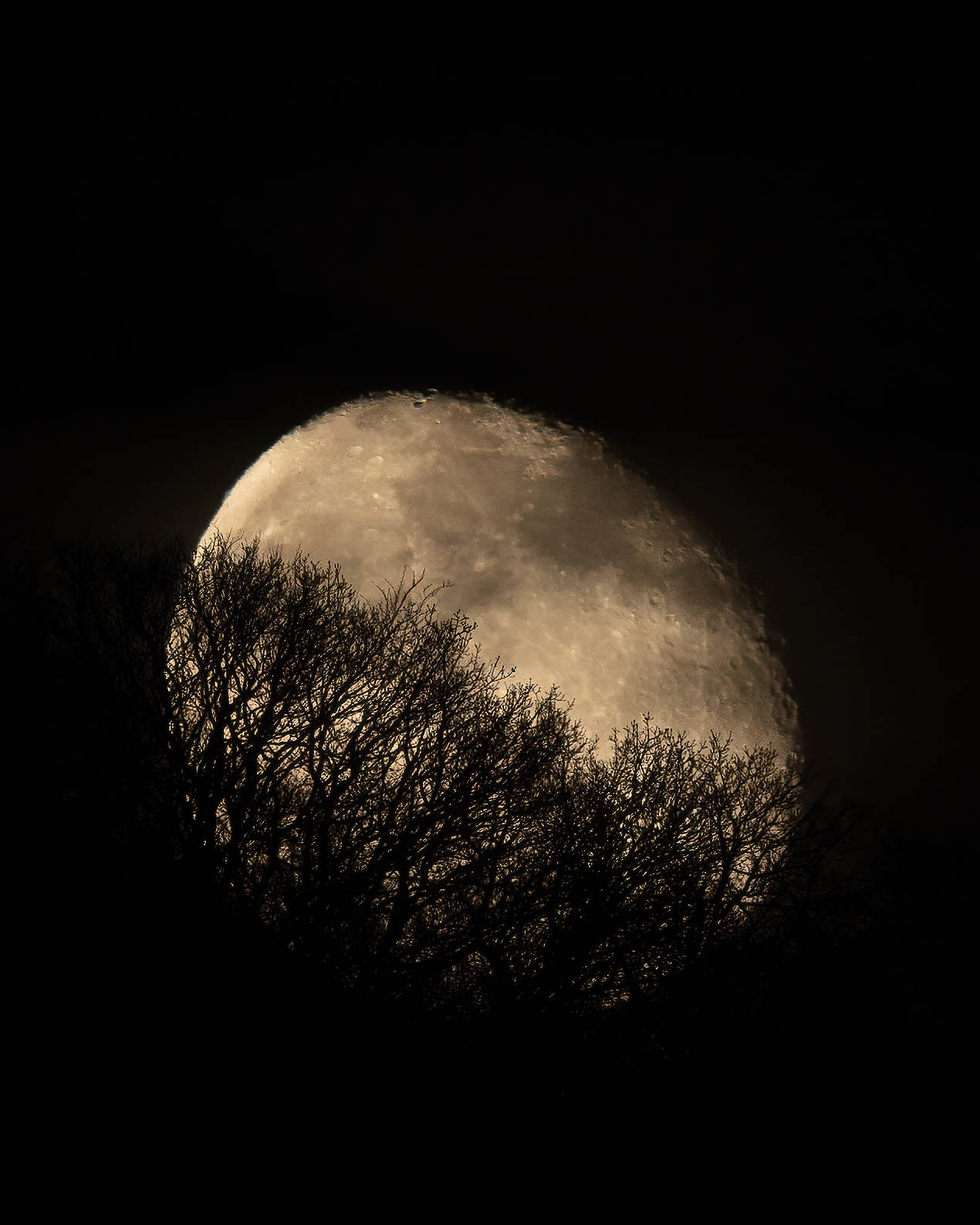La salida de la Luna captada desde Bristol, Inglaterra