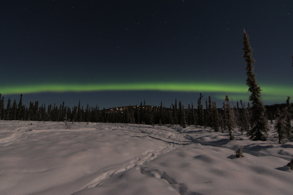 Auroras boreales captadas desde Fairbanks, Alaska
