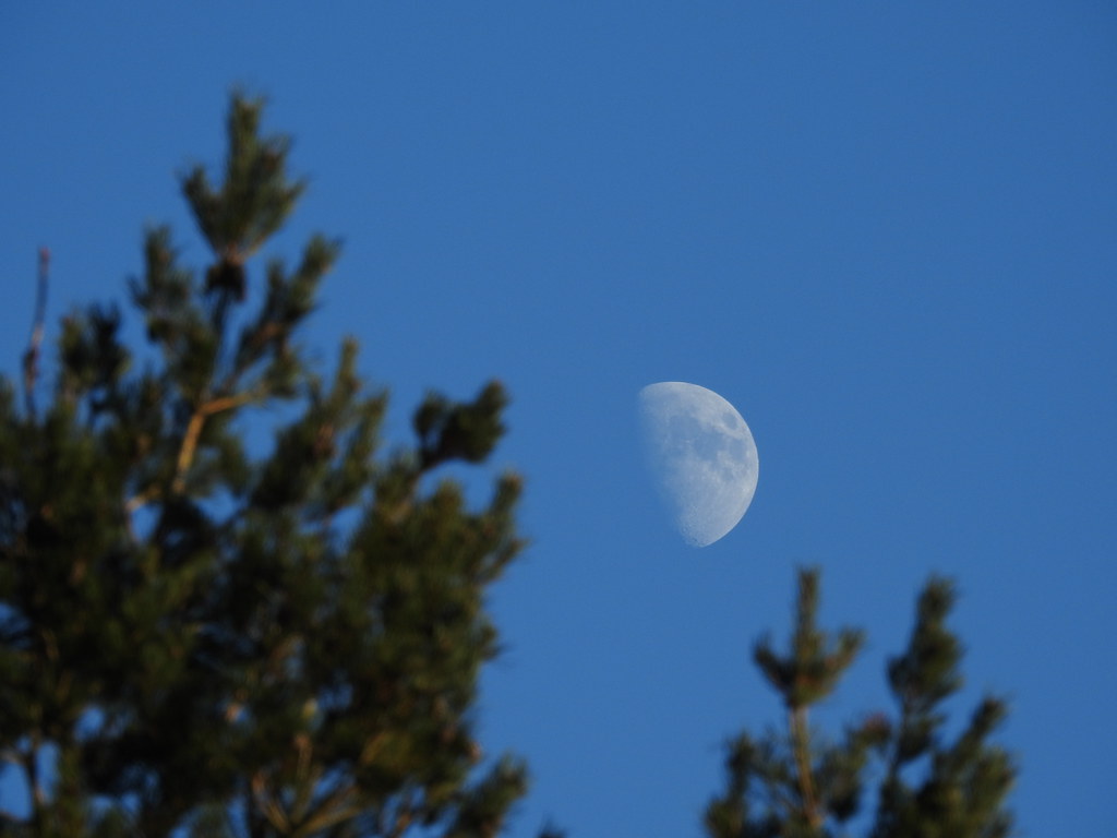 Foto de la Luna tomada desde Midlothian, Escocia