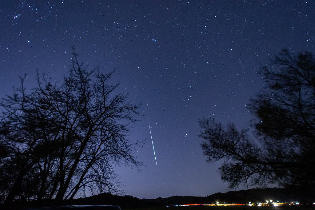 Imagen de un meteoro captado en Lagoon Valley, California