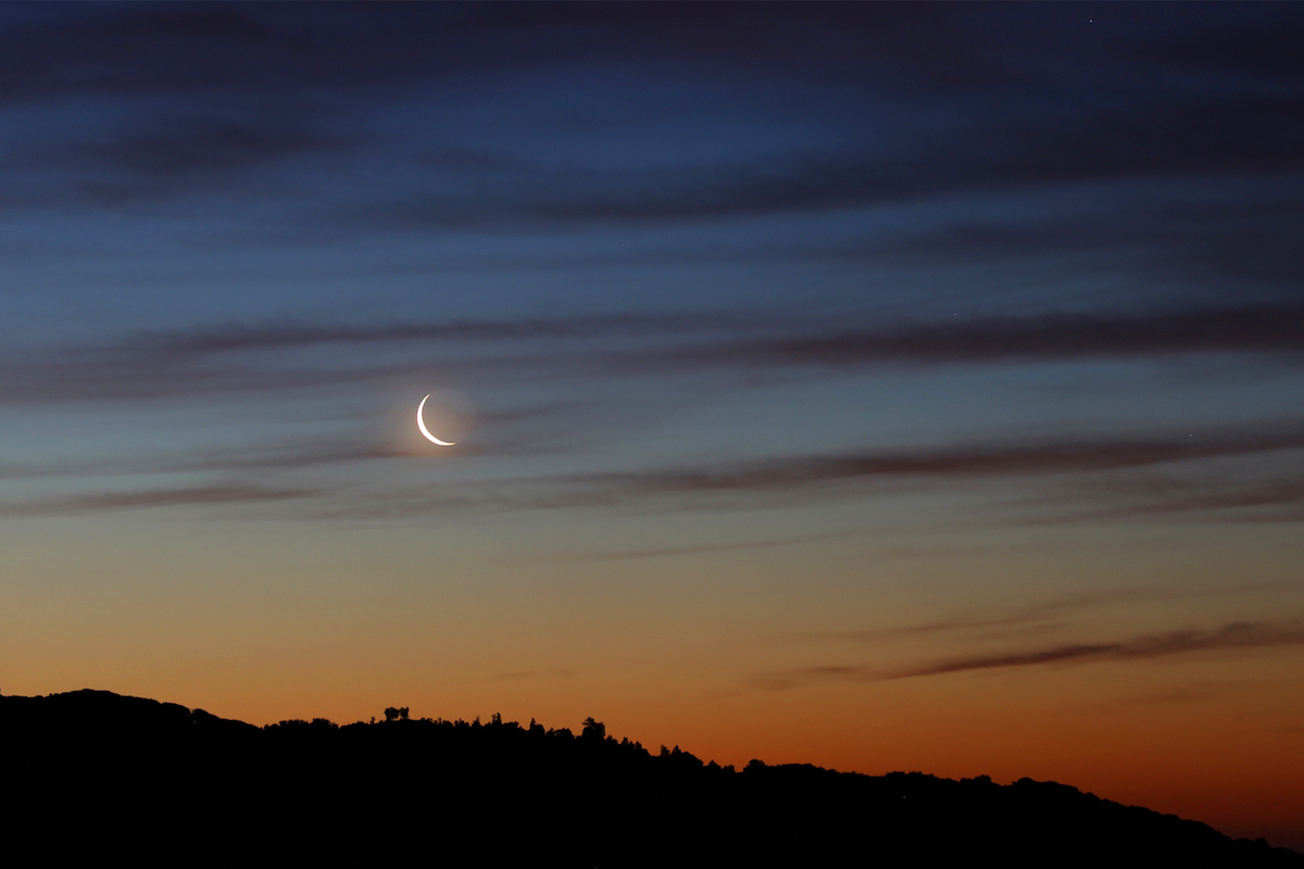 Fotos de la Luna menguante tomadas desde Arenys de Munt, Barcelona