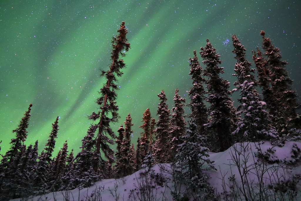 Auroras boreales fotografiadas desde Alaska