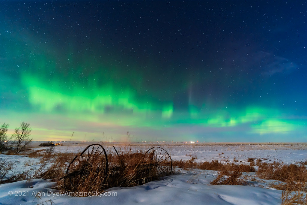 Auroras boreales fotografiadas desde la provincia de Alberta, Canadá