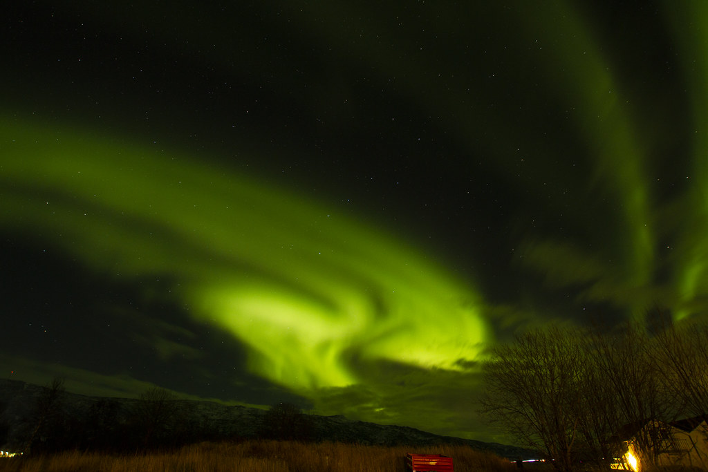 Auroras boreales fotografiadas desde Nordland, Noruega