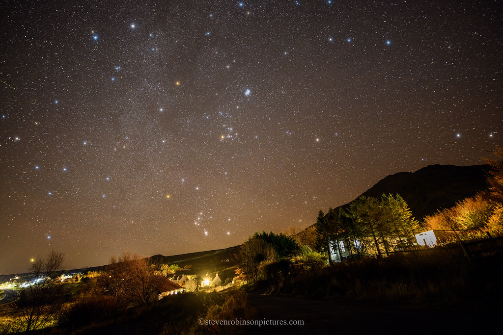 Imagen de la constelación de Orión tomada desde Escocia
