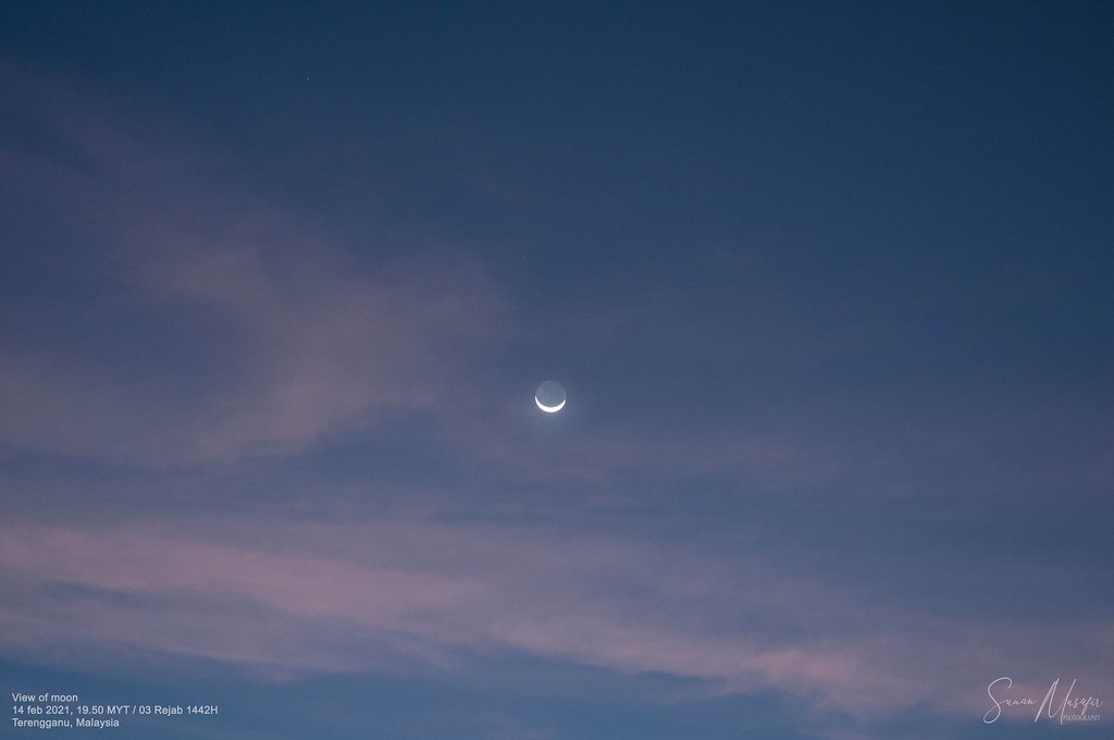 Imagen de la Luna obtenida desde Terengganu, Malasia