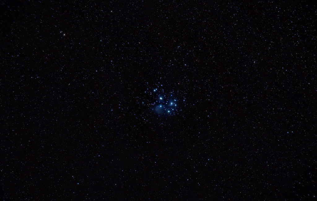 Imagen de las Pléyades tomada el 19 de enero de 2021