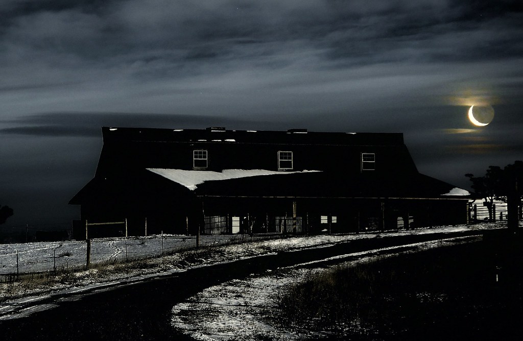 La Luna fotografiada desde Colorado, Estados Unidos