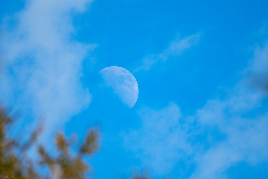 La Luna fotografiada desde Connecticut, Estados Unidos