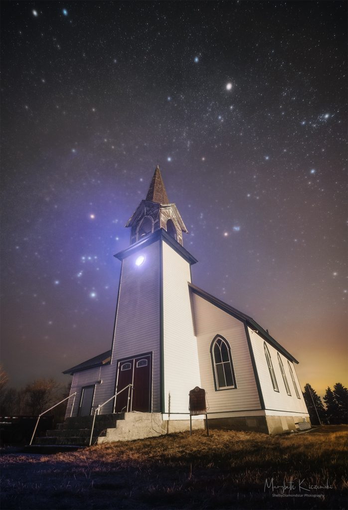 La constelación de Orión captada desde Minto, Dakota del Norte