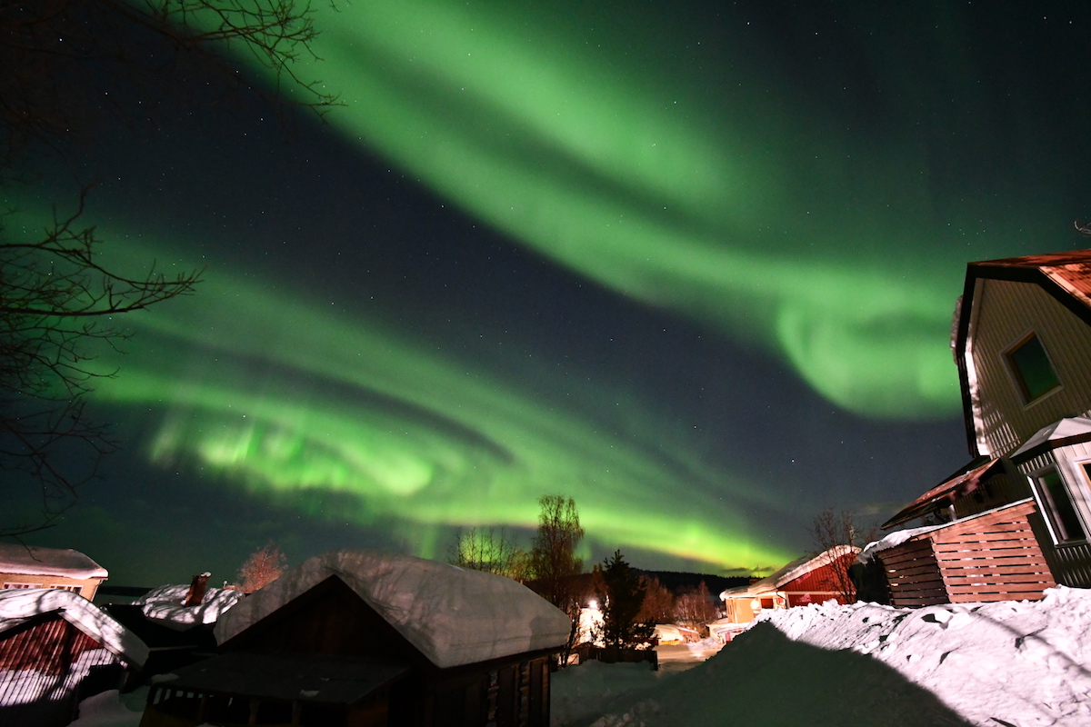 Auroras boreales fotografiadas desde Norbotnia, Suecia