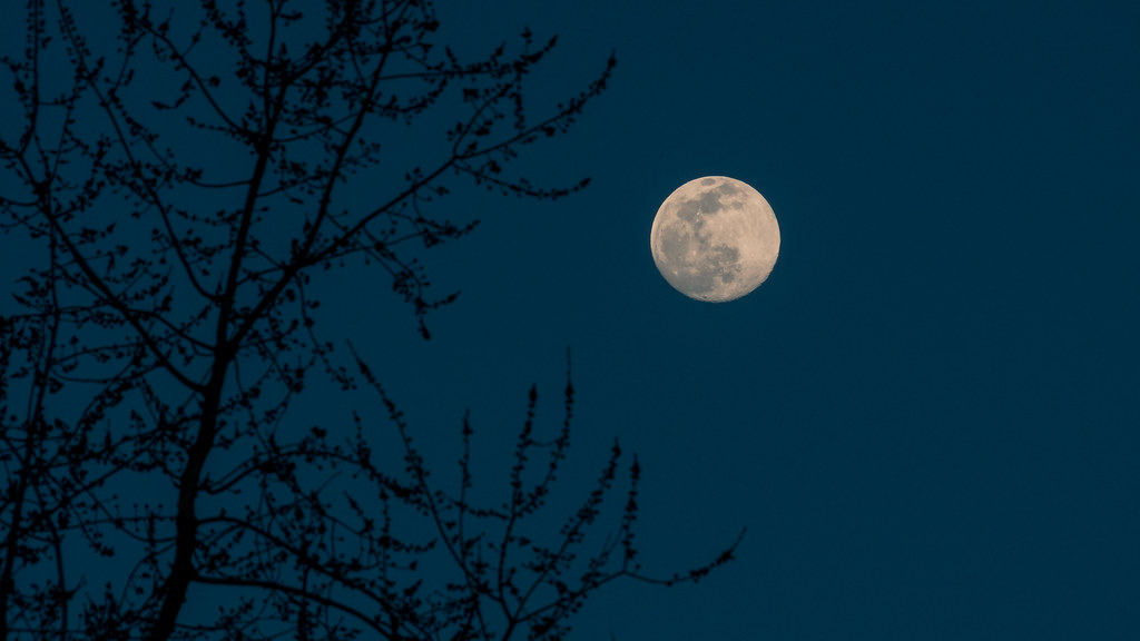 Foto de la Luna tomada desde Paterson, Nueva Jersey