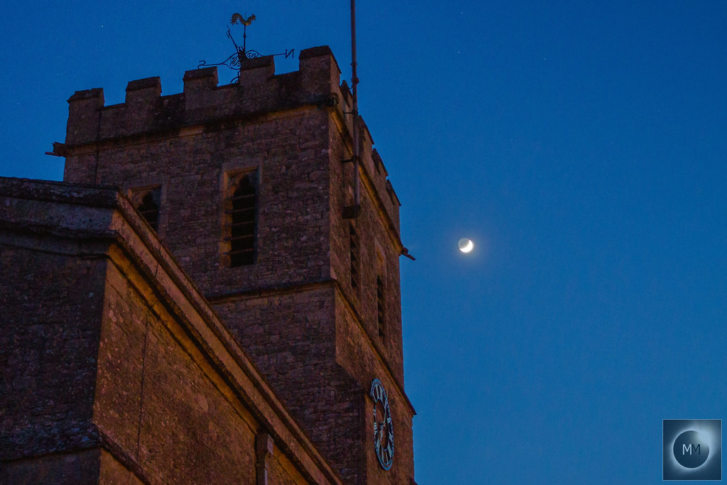 La Luna fotografiada desde North Oxfordshire, Inglaterra