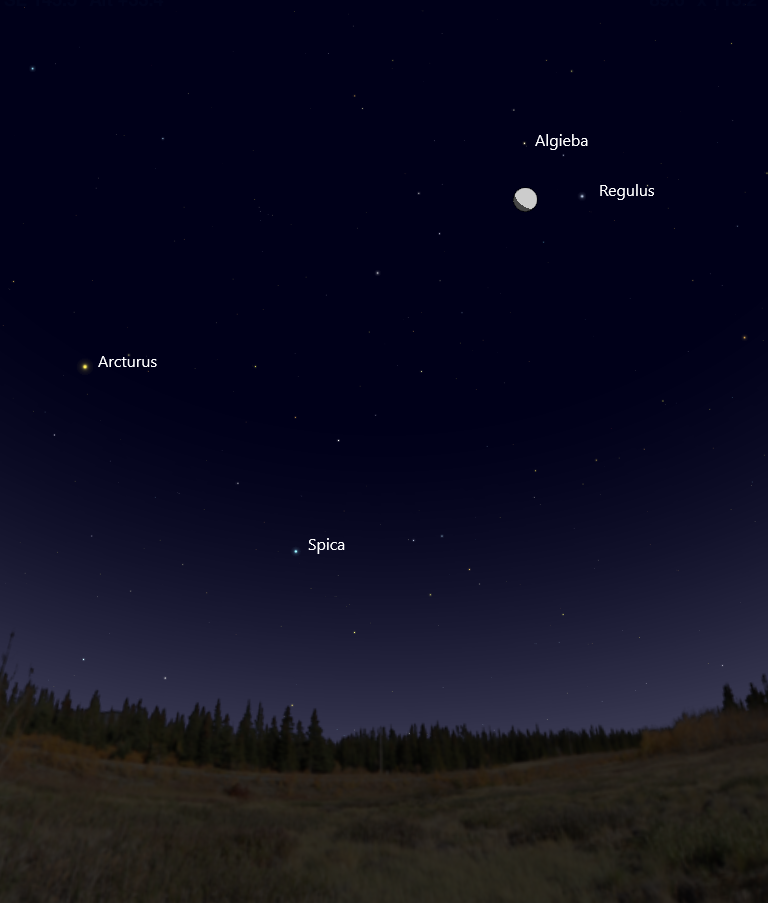 La conjunción de la Luna y la estrella Regulus será visible esta noche