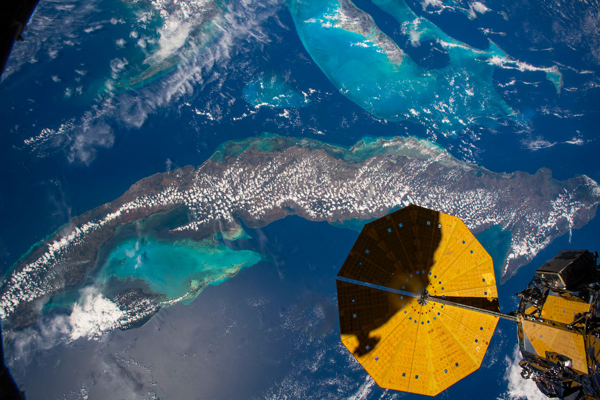 Imagen de Cuba y las Bahamas tomada desde la Estación Espacial Internacional