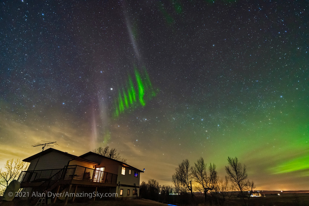 Auroras boreales fotografiadas desde Alberta, Canadá