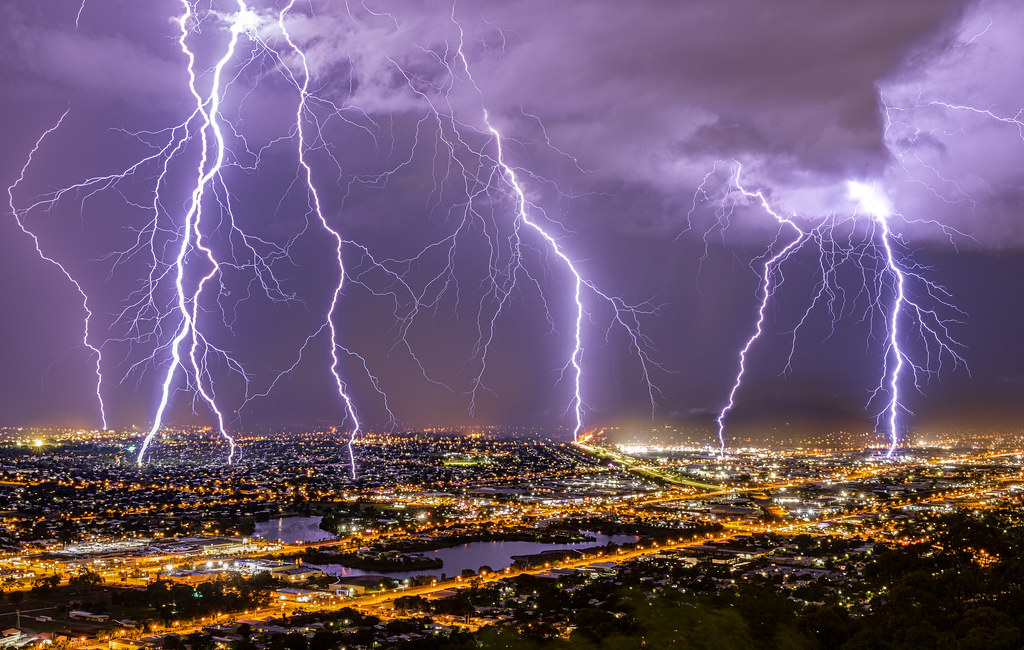Tormenta eléctrica captada desde Townsville, Australia
