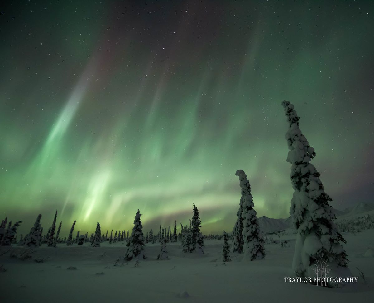 Auroras boreales fotografiadas desde el sur de Alaska