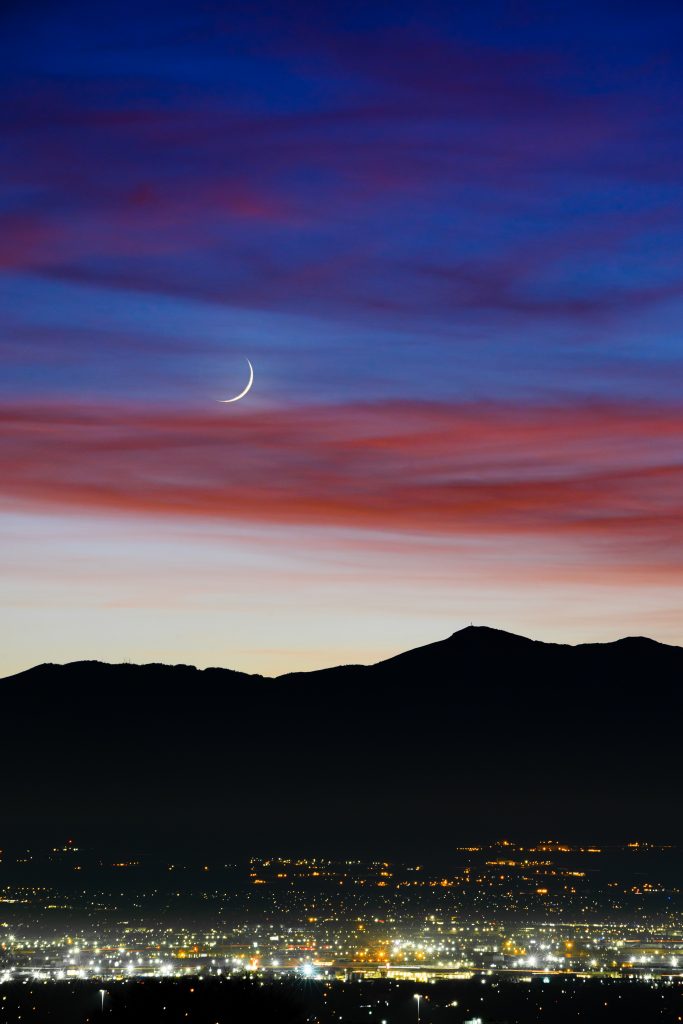 Imagen de Luna captada desde Salt Lake, Utah