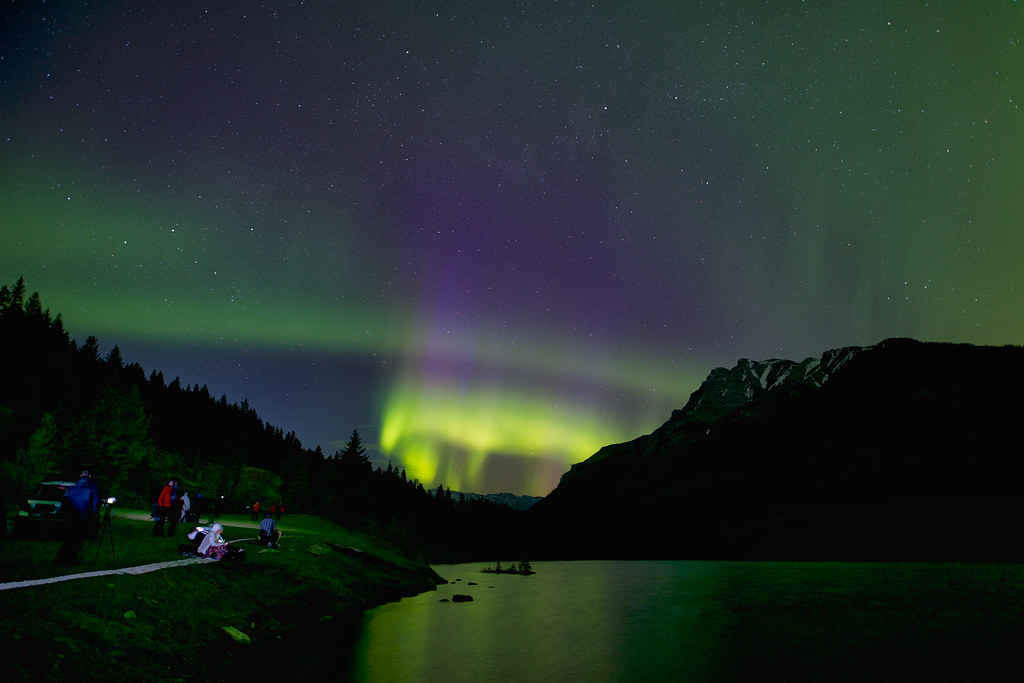 Auroras boreales fotografiadas desde Alberta, Canadá