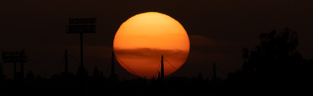 La puesta de Sol captada desde Nicosia, Chipre
