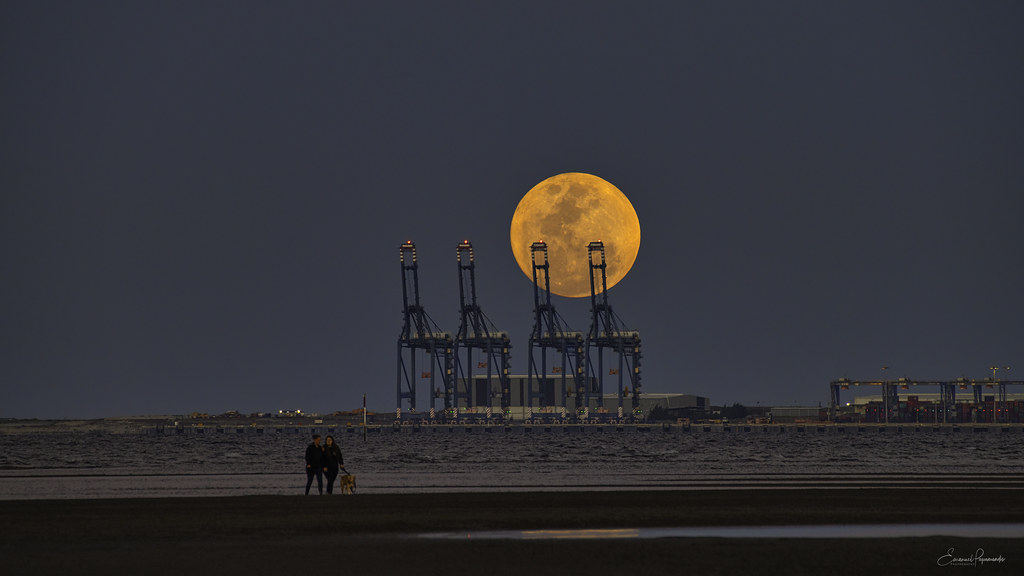 Foto de la Luna llena tomada desde Brisbane, Australia