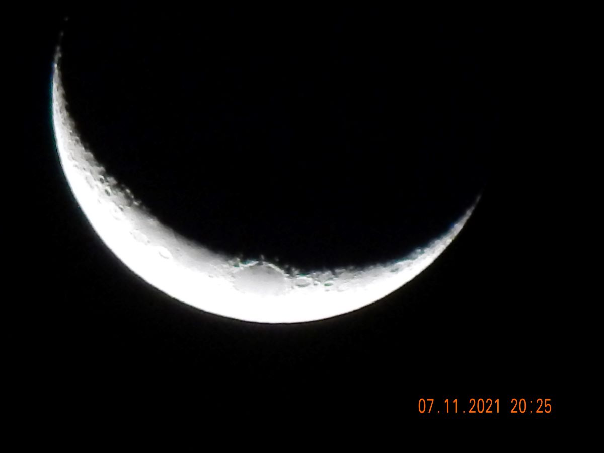 Foto de la Luna y Venus tomada desde Tacuarembó, Uruguay