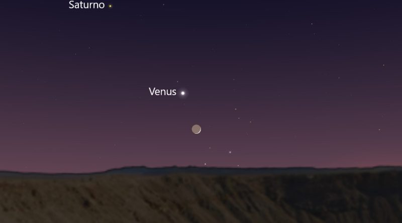 La conjunción de la Luna y Venus será visible hoy al anochecer