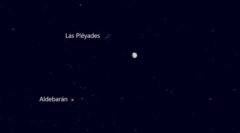 La conjunción de la Luna y las Pléyades será visible esta noche