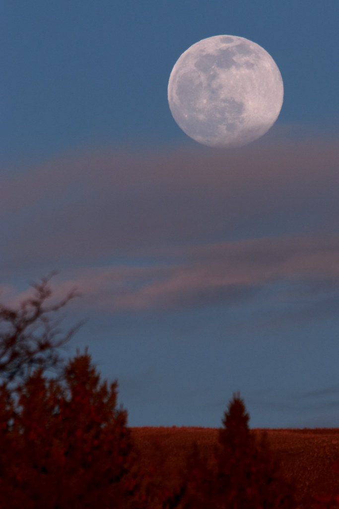 La Luna fotografiada desde Idaho, Estados Unidos