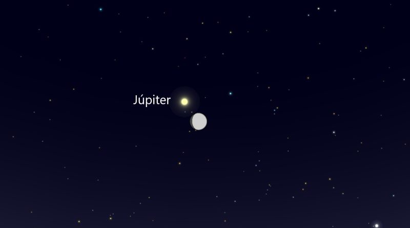 La conjunción de la Luna y Júpiter será visible la noche del 4 de noviembre