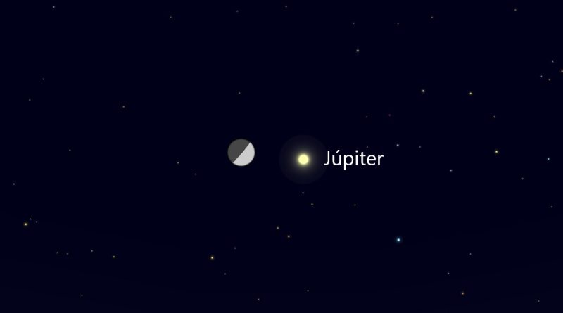 La Luna y Júpiter estarán en conjunción esta noche